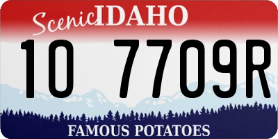 ID license plate 1O7709R