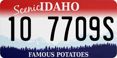 ID license plate 1O7709S