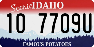 ID license plate 1O7709U