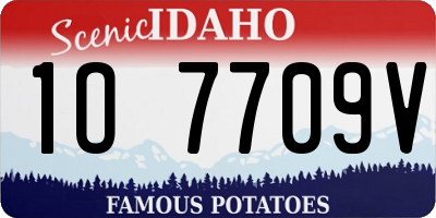 ID license plate 1O7709V