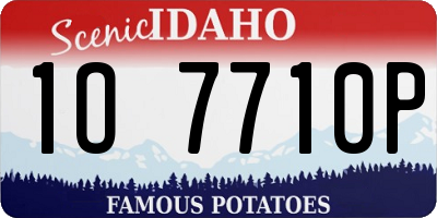 ID license plate 1O7710P