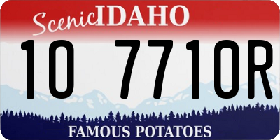 ID license plate 1O7710R