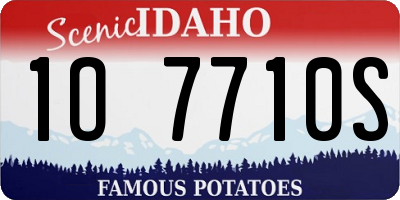 ID license plate 1O7710S