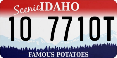 ID license plate 1O7710T
