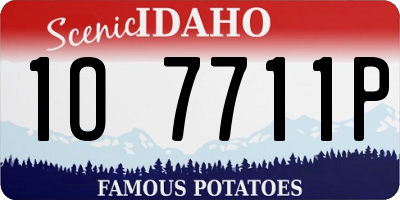 ID license plate 1O7711P