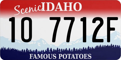 ID license plate 1O7712F