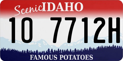 ID license plate 1O7712H