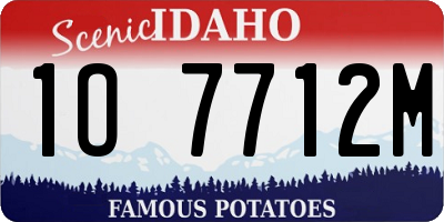 ID license plate 1O7712M