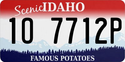 ID license plate 1O7712P
