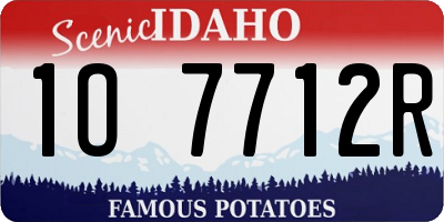 ID license plate 1O7712R