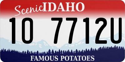 ID license plate 1O7712U