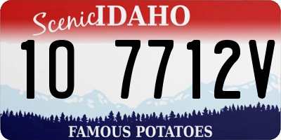 ID license plate 1O7712V
