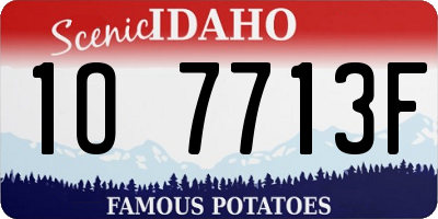 ID license plate 1O7713F