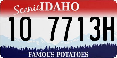 ID license plate 1O7713H