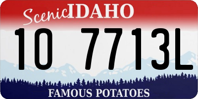 ID license plate 1O7713L