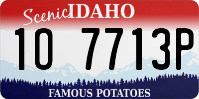ID license plate 1O7713P