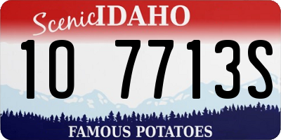 ID license plate 1O7713S