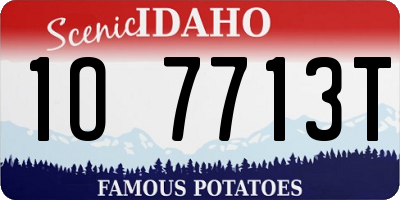 ID license plate 1O7713T
