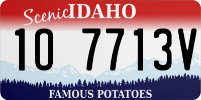 ID license plate 1O7713V