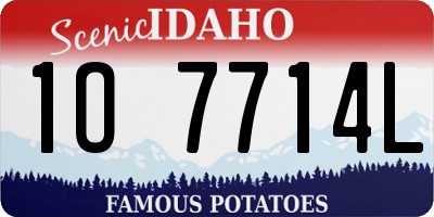 ID license plate 1O7714L