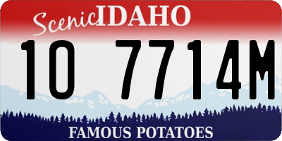 ID license plate 1O7714M