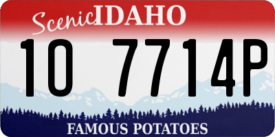 ID license plate 1O7714P