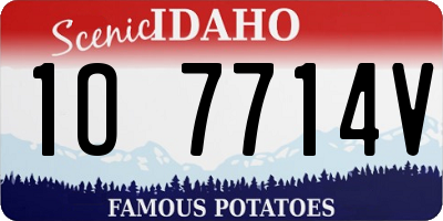 ID license plate 1O7714V