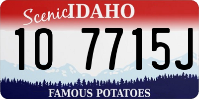 ID license plate 1O7715J