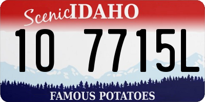 ID license plate 1O7715L