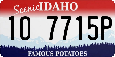ID license plate 1O7715P