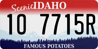 ID license plate 1O7715R