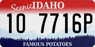 ID license plate 1O7716P