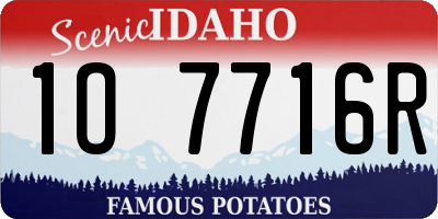 ID license plate 1O7716R