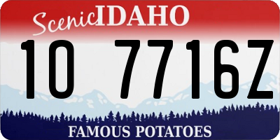 ID license plate 1O7716Z