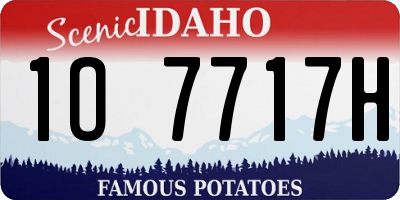 ID license plate 1O7717H