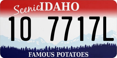 ID license plate 1O7717L