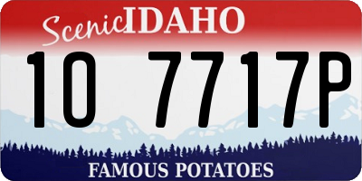 ID license plate 1O7717P