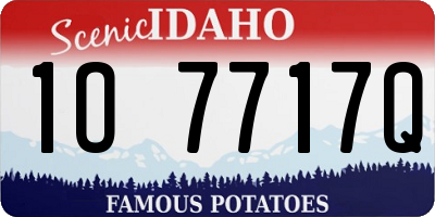ID license plate 1O7717Q