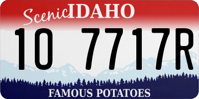 ID license plate 1O7717R