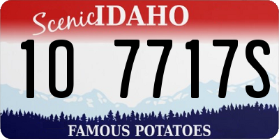 ID license plate 1O7717S