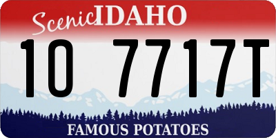 ID license plate 1O7717T