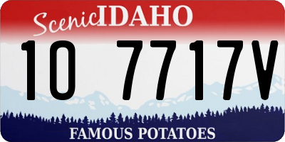 ID license plate 1O7717V