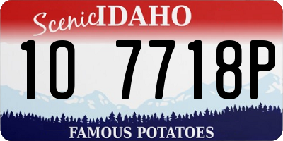 ID license plate 1O7718P