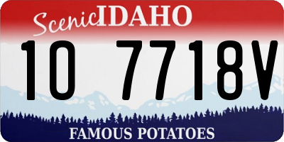 ID license plate 1O7718V