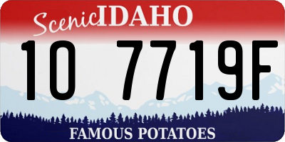 ID license plate 1O7719F
