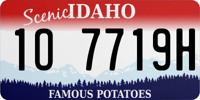 ID license plate 1O7719H