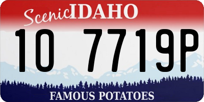 ID license plate 1O7719P