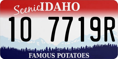 ID license plate 1O7719R