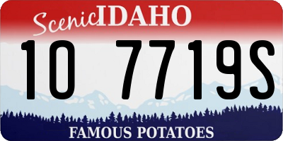 ID license plate 1O7719S