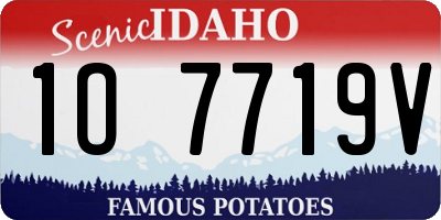 ID license plate 1O7719V